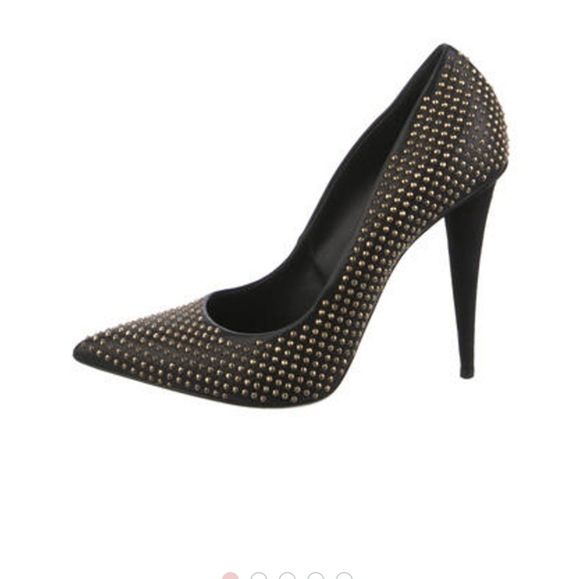 Giuseppe Zanotti Shoes - Giuseppe Zanotti Black Gold Stilletto Pumps Size 40 10 9